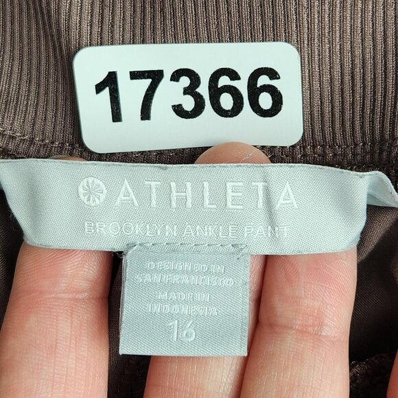 Athleta Pants Womens 16 Mauve Brooklyn Ankle Pull On Lightweight Hi Rise Lounge - Picture 10 of 13